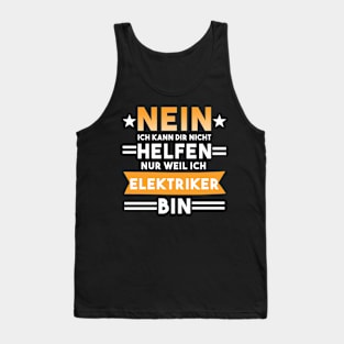 Elektriker Elektroniker Spruch Tank Top